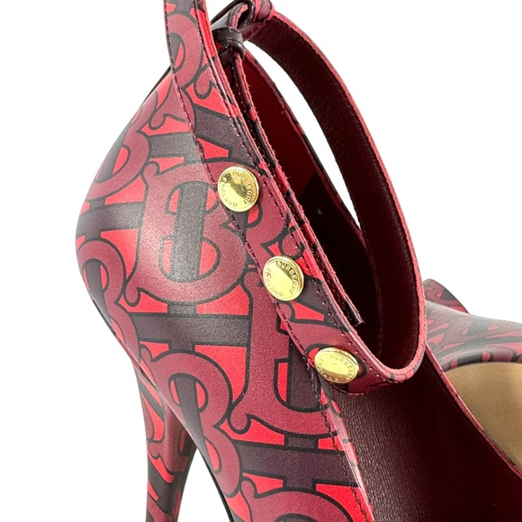 $790 BURBERRY Wiltkin Monogram Multicolor Leather Pumps Made in Italy 36 - 6US - Picture 6 of 11